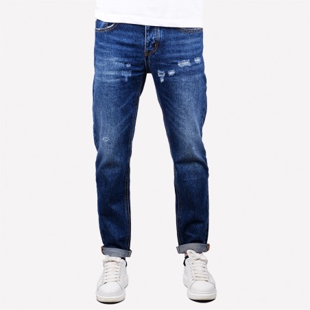 Jeans uomo tela fissa pantalone con strappi cropped Dresserd
