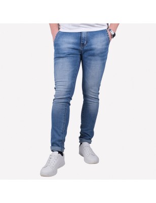 Jeans Uomo Tasca america Slim fit Gamba stretta Colorazione chiara Dresserd