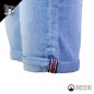 Bermuda di jeans, pantaloncino con risvoltino colorato
