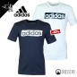 T-shirt uomo Adidas tinta unita con stampo sul petto
