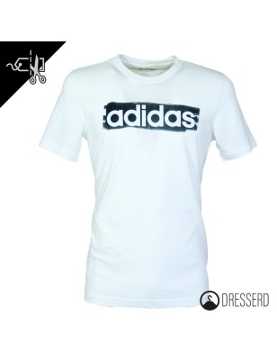 T-shirt uomo Adidas tinta unita con stampo sul petto