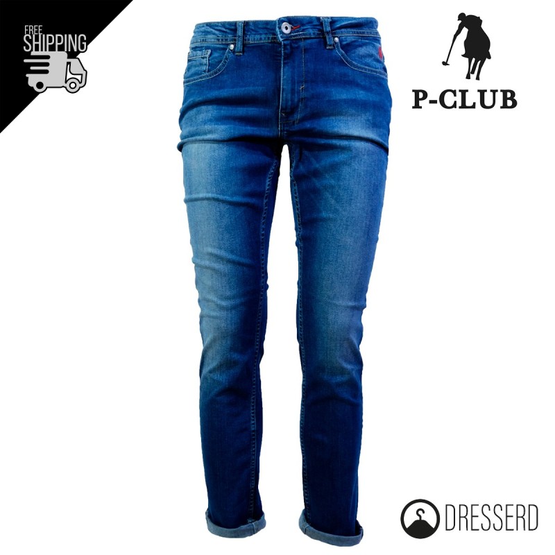 Jeans uomo P-Club Regular fit modello 5 tasche, Pantaloni Dresserd