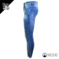 Jeans Uomo Pantalone Elasticizzato con Strappi e schizzi di Vernice Dresserd