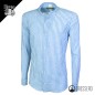 Camicia da Uomo Collo coreano Lino Cotone Slim Fit Rigata, Camicie Dresserd