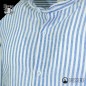 Camicia da Uomo Collo coreano Lino Cotone Slim Fit Rigata, Camicie Dresserd