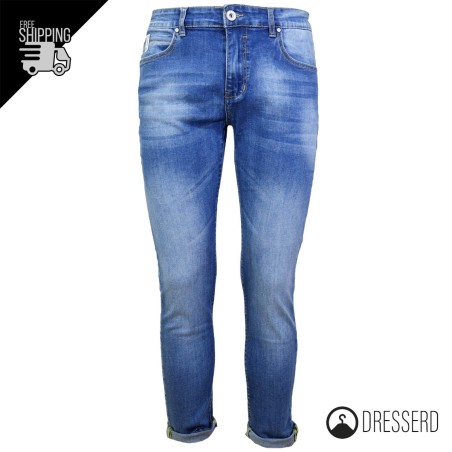 Jeans Uomo Dresserd Regular Fit Pantalone Denim Modello elasticizzato