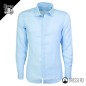 Camicia Uomo Manica Lunga 100% Lino Semi Slim Fit Camicie Dresserd