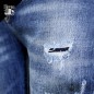 Jeans Uomo Slim Fit Dresserd Strappi e fodera Interna Modello Elasticizzato Slim Fit Pantalone Denim Gamba STretta