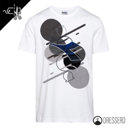 T-Shirt Uomo DIADORA Stampo grande SS Twist optical white Maglia mezza manica Dresserd