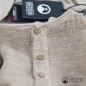 T-Shirt Uomo Lino Modello serafino Maglietta mezza manica con bottoni Maglie Dresserd